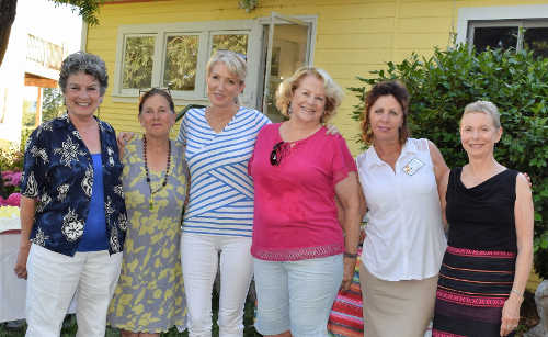 From left to right, new Clear Lake Trowel and Trellis Garden Club officers are New officers included Kathleen Steinberg, secretary; Dana DiRicco Benjamin, president; Debra Watson O'Dell, co-vice president; Karen Yows, treasurer; Maureen Brasier, co-vice president; and Nancy Benkelman, parliamentarian. Courtesy photo. 2016newclttgcofficers