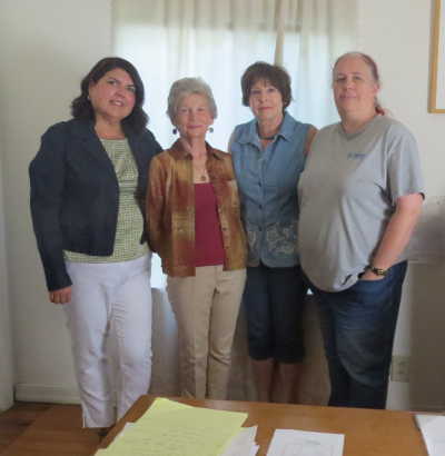 Habitat for Humanity of Lake County, Calif., family selection caseworkers Debra Vaughn, Susan Davidson and Angela Birk and Office Administrator Tammy Brigham. Courtesy photo. hfhlcvolunteers