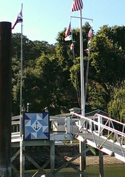 The “Wood & Glory” quilt block has joined the Lake County Quilt Trail in Lake County, Calif. Photo courtesy of the Lake County Quilt Trail. lcqtwoodandglory