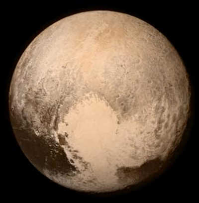 Pluto's famous “heart,” half of which was created by an ancient impact, offers clues about a possible subsurface ocean. Image credit: NASA/APL/SwRI. plutosheart