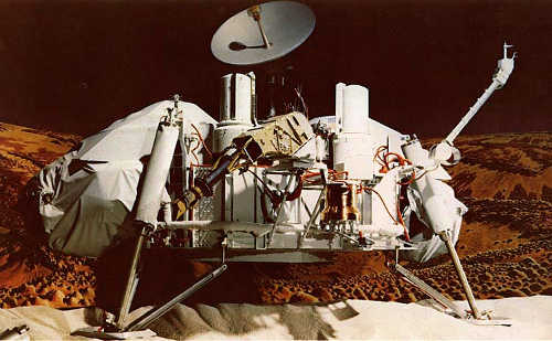 The Viking 1 lander. Photo courtesy of the National Aeronautics and Space Administration. viking1lander